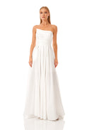 Strapless Tafetta Maxi Dress