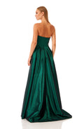 Strapless Tafetta Maxi Dress