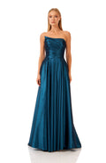 Strapless Tafetta Maxi Dress