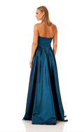 Strapless Tafetta Maxi Dress