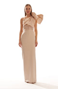 One Shoulder Bow Maxi Dress