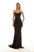 Strapless Corset Maxi Dress