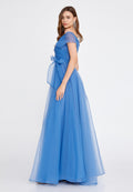 Off Shoulder Maxi Tulle Dress