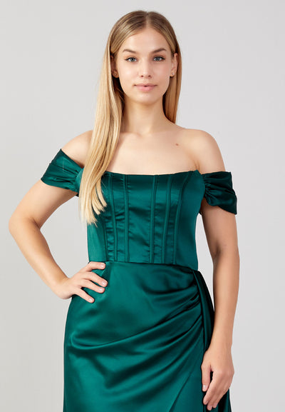 Off Shoulder Corset Maxi Dress
