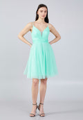 Spaghetti Strap Tulle Short Dress