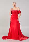 Strapless Maxi Dress With Overskirt