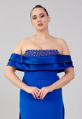 Strapless Maxi Dress With Overskirt