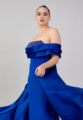 Strapless Maxi Dress With Overskirt
