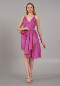 Spaghetti Short Dress With Drape