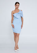 One Shoulder Tie Short Dress