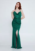 Backless metallic Maxi Dress