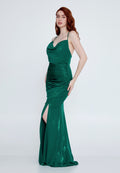 Backless metallic Maxi Dress