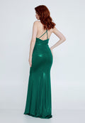 Backless metallic Maxi Dress