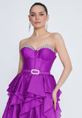 Strapless Raffles Beads Dress