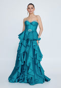 Strapless Raffles Beads Dress