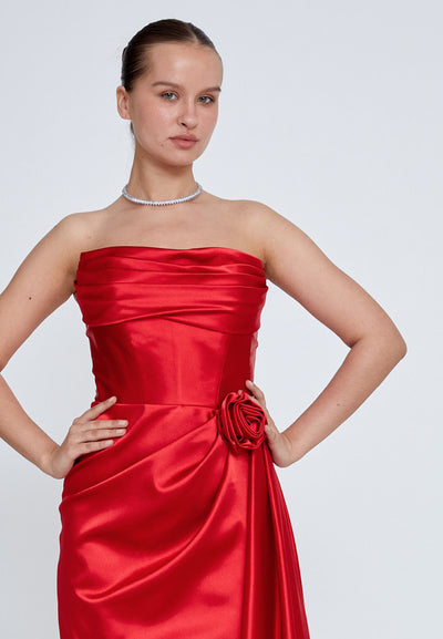 Strapless Corset Maxi Dress