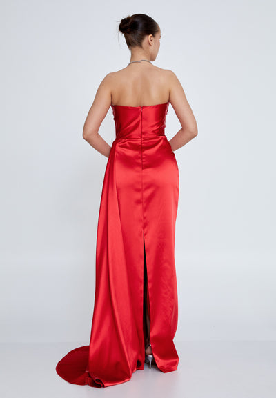 Strapless Corset Maxi Dress