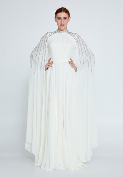 Shoulder Drape Maxi dress