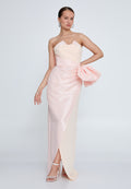 Strapless Maxi Column Evening Dress