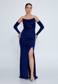 Strapless Evening Dress With Sleeves