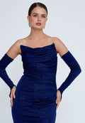 Strapless Evening Dress With Sleeves