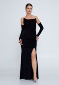 Strapless Evening Dress With Sleeves