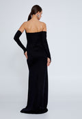 Strapless Evening Dress With Sleeves