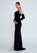 Strapless Evening Dress With Sleeves