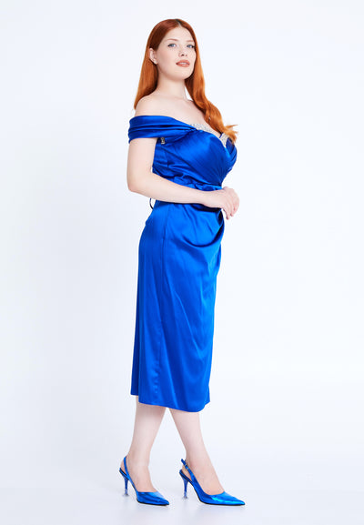 Off Shoulder Midi Dress