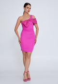 One Shoulder Tie Short Dress