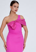 One Shoulder Tie Short Dress