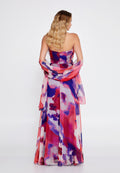 Strapless Floral Maxi Dress