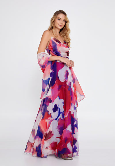 Strapless Floral Maxi Dress