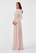 Long Sleeve Hijab Evening Dress