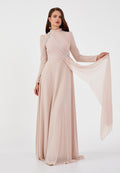 Long Sleeve Hijab Evening Dress