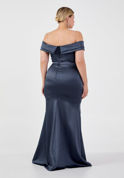 Off Shoulder Plus Size Maxi Dress