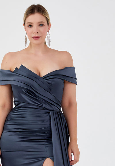 Off Shoulder Plus Size Maxi Dress