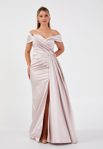 Off Shoulder Plus Size Maxi Dress