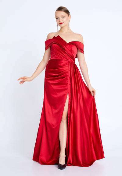 Off Shoulder Plus Size Maxi Dress