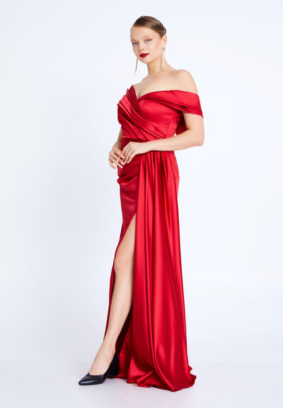Off Shoulder Plus Size Maxi Dress
