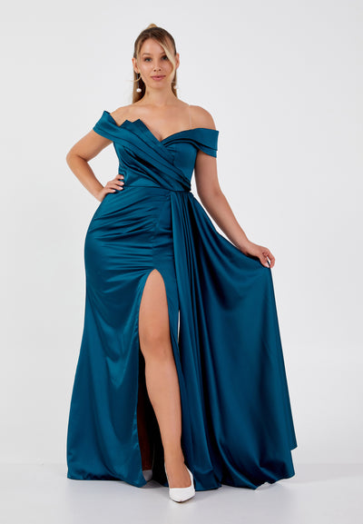 Off Shoulder Plus Size Maxi Dress