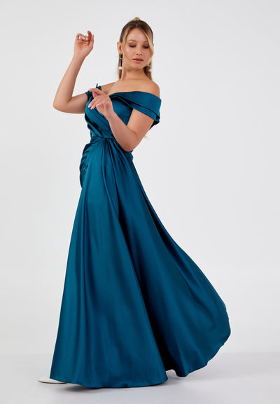 Off Shoulder Plus Size Maxi Dress