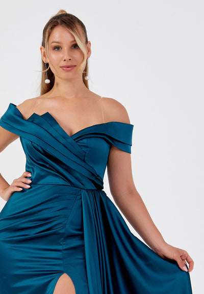 Off Shoulder Plus Size Maxi Dress