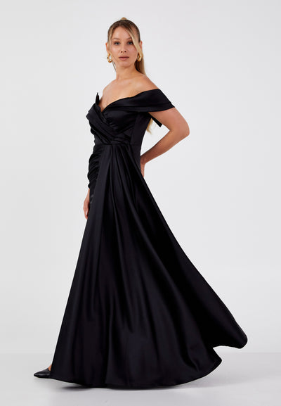 Off Shoulder Plus Size Maxi Dress
