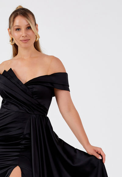Off Shoulder Plus Size Maxi Dress