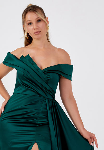 Off Shoulder Plus Size Maxi Dress