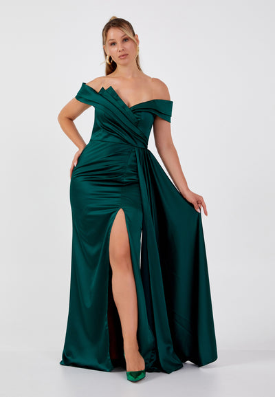 Off Shoulder Plus Size Maxi Dress