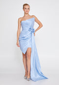 Strapless Short Dress With Drape