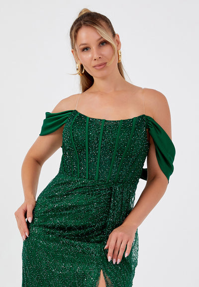 Plus Size Off Shoulder Maxi Dress