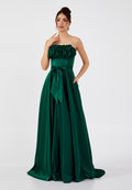 Strapless Flared Maxi Dress